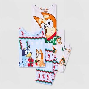 Toddler’s 4 Piece Bluey Christmas Pajama Set